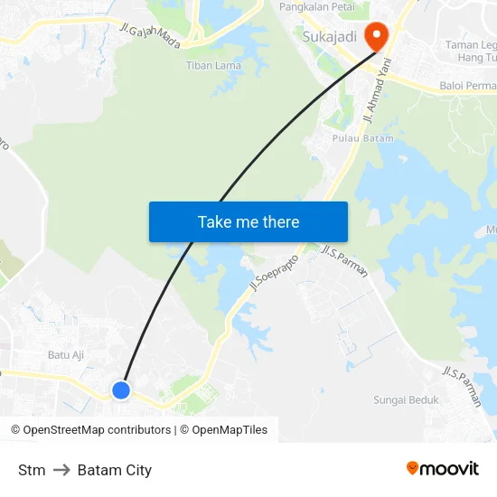 Stm to Batam City map