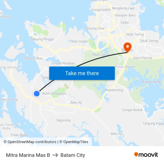 Mitra Marina Mas B to Batam City map