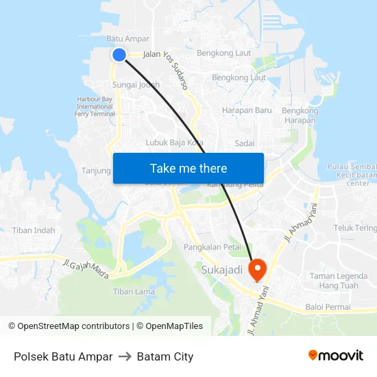 Polsek Batu Ampar to Batam City map
