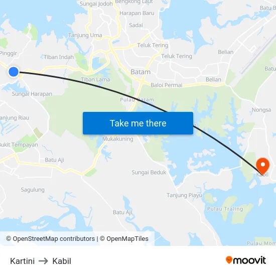 Kartini to Kabil map