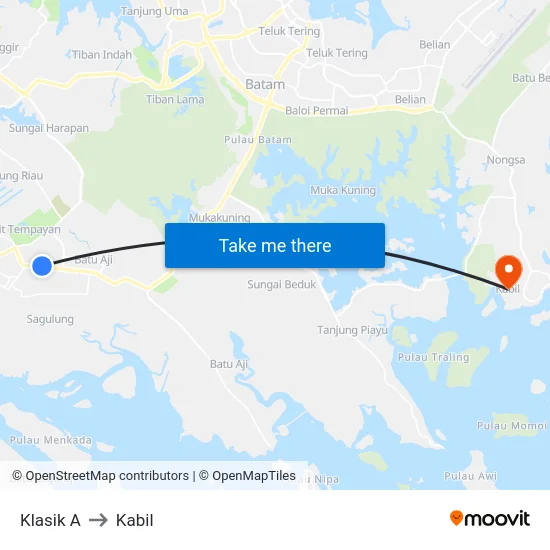 Klasik A to Kabil map