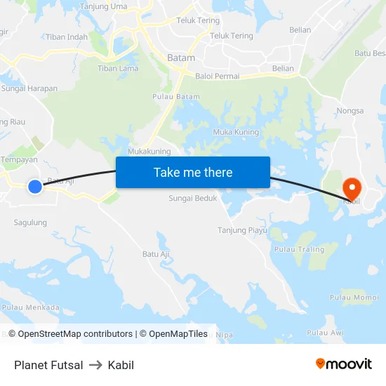 Planet Futsal to Kabil map