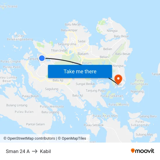 Sman 24 A to Kabil map