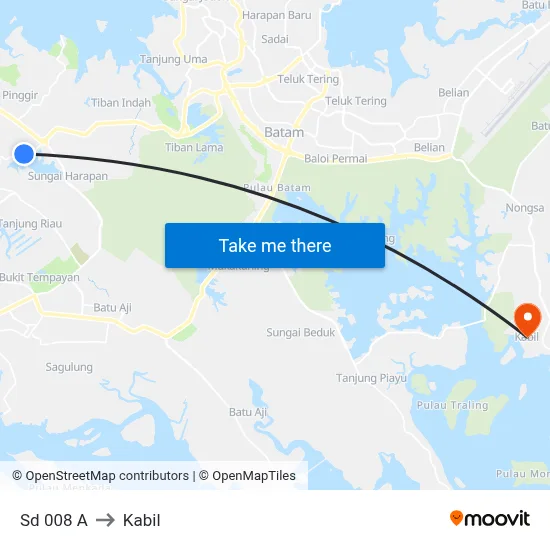 Sd 008 A to Kabil map