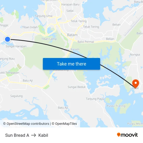 Sun Bread A to Kabil map