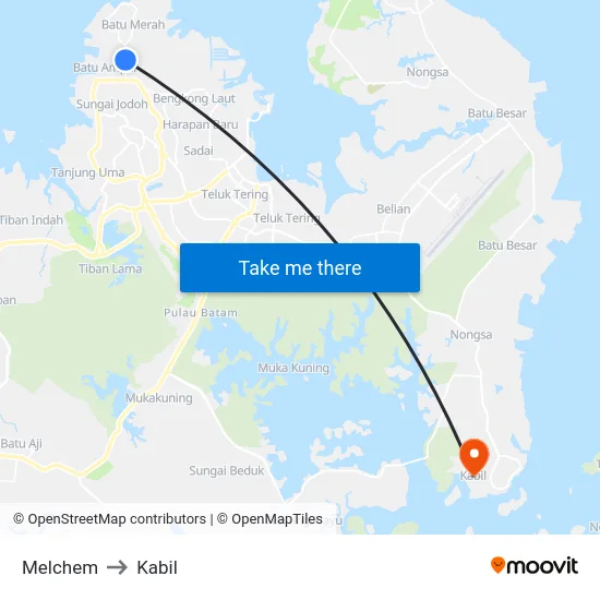 Melchem to Kabil map