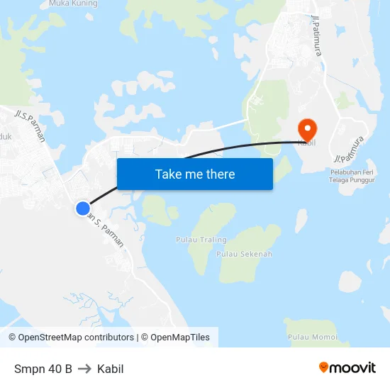 Smpn 40 B to Kabil map