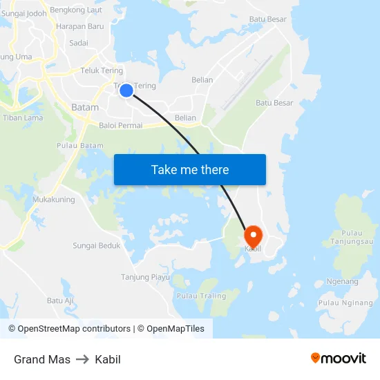 Grand Mas to Kabil map