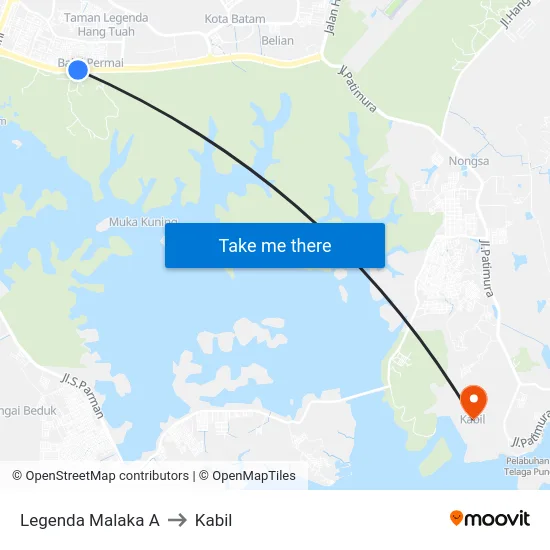 Legenda Malaka A to Kabil map