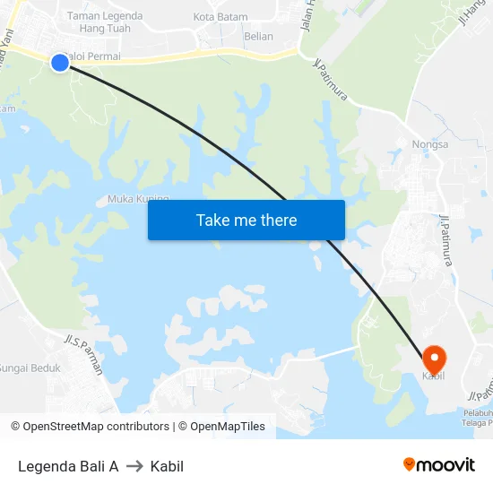 Legenda Bali A to Kabil map