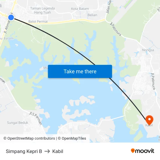Simpang Kepri B to Kabil map