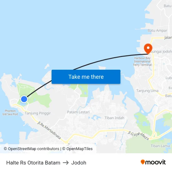 Halte Rs Otorita Batam to Jodoh map