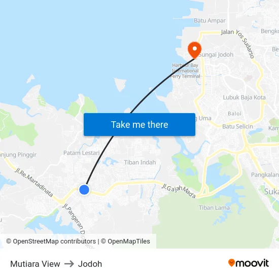 Mutiara View to Jodoh map