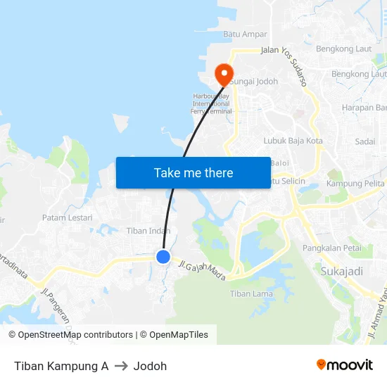 Tiban Kampung A to Jodoh map