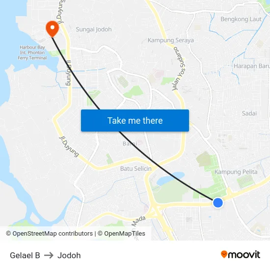 Gelael B to Jodoh map
