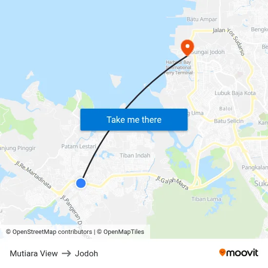 Mutiara View to Jodoh map