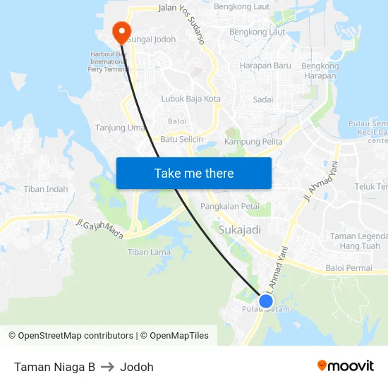 Taman Niaga B to Jodoh map