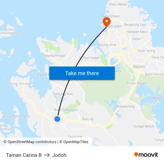 Taman Carina B to Jodoh map
