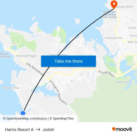 Harris Resort A to Jodoh map