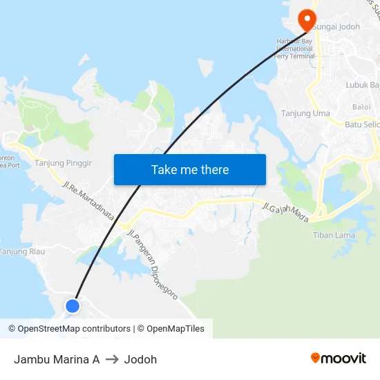Jambu Marina A to Jodoh map