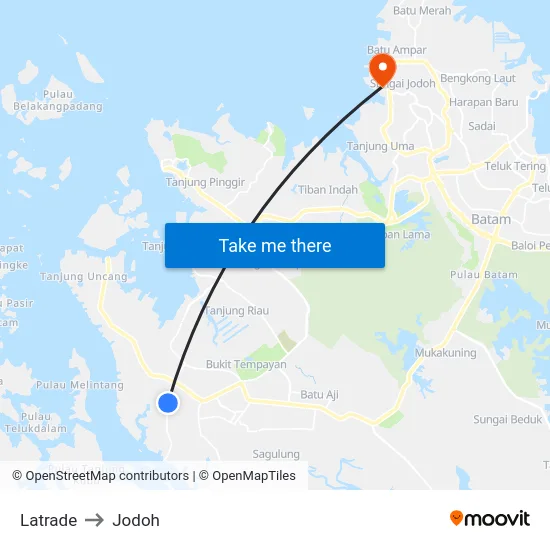 Latrade to Jodoh map