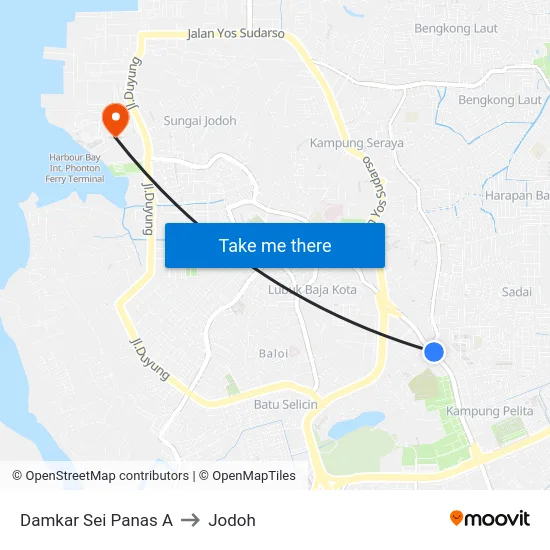 Damkar Sei Panas A to Jodoh map