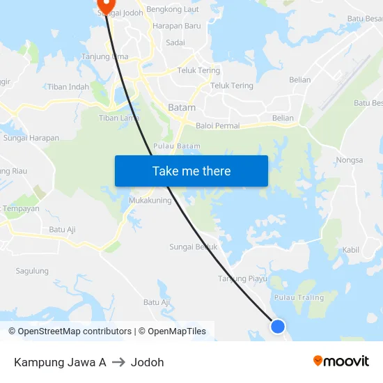 Kampung Jawa A to Jodoh map