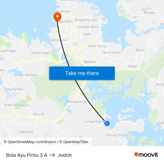 Bida Ayu Pintu 3 A to Jodoh map