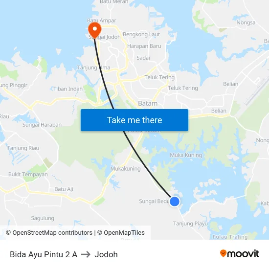 Bida Ayu Pintu 2 A to Jodoh map