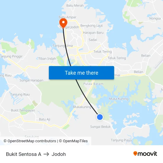 Bukit Sentosa A to Jodoh map