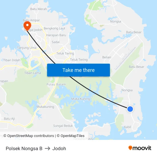Polsek Nongsa B to Jodoh map