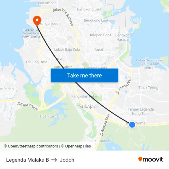 Legenda Malaka B to Jodoh map