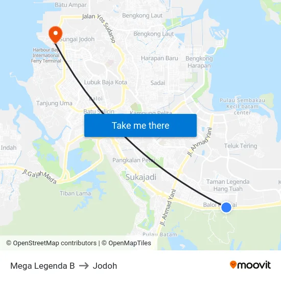 Mega Legenda B to Jodoh map