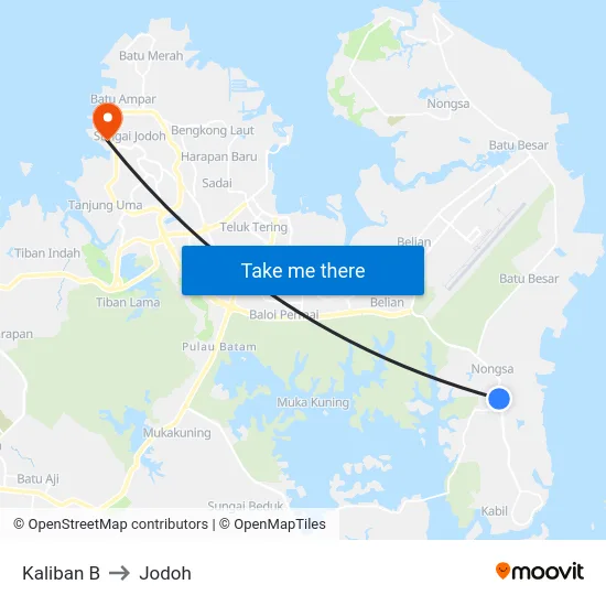 Kaliban B to Jodoh map