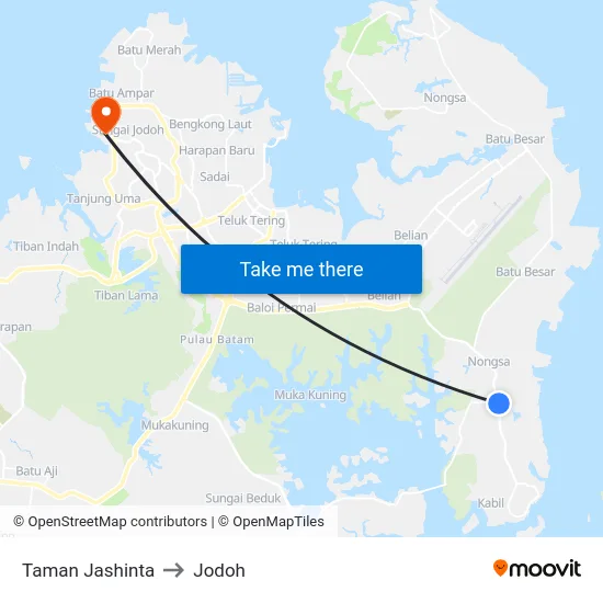 Taman Jashinta to Jodoh map