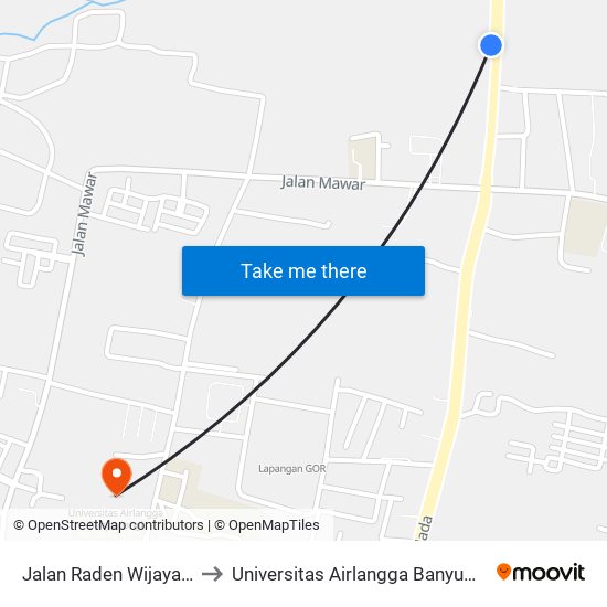 Jalan Raden Wijaya, 57 to Universitas Airlangga Banyuwangi map