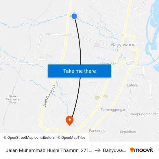 Jalan Muhammad Husni Thamrin, 271-273 to Banyuwangi map
