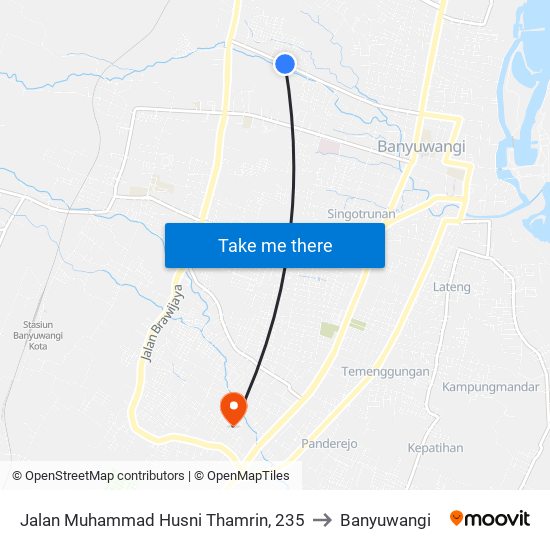 Jalan Muhammad Husni Thamrin, 235 to Banyuwangi map