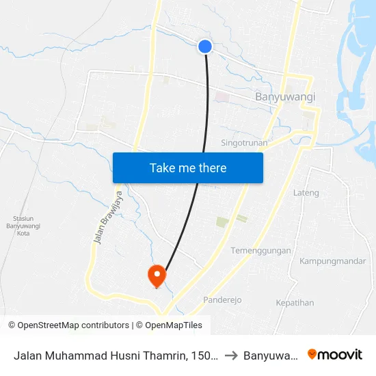 Jalan Muhammad Husni Thamrin, 150-154 to Banyuwangi map