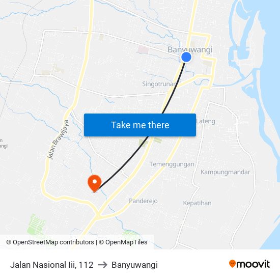 Jalan Nasional Iii, 112 to Banyuwangi map