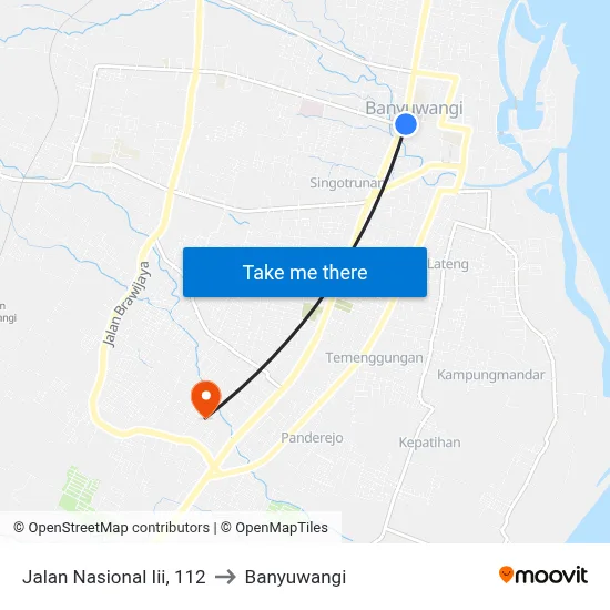 Jalan Nasional Iii, 112 to Banyuwangi map