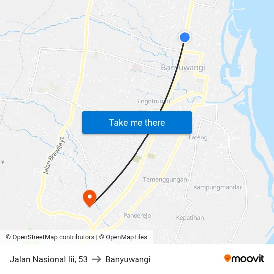 Jalan Nasional Iii, 53 to Banyuwangi map