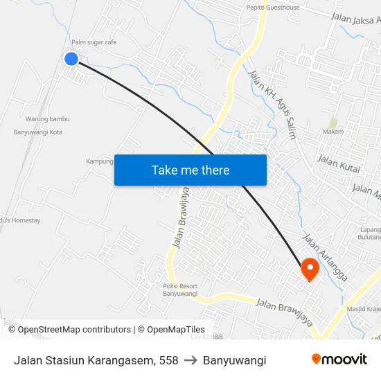 Jalan Stasiun Karangasem, 558 to Banyuwangi map