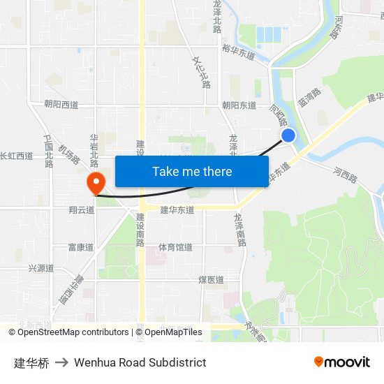 建华桥 to Wenhua Road Subdistrict map