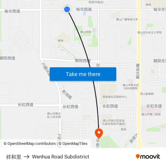 祥和里 to Wenhua Road Subdistrict map