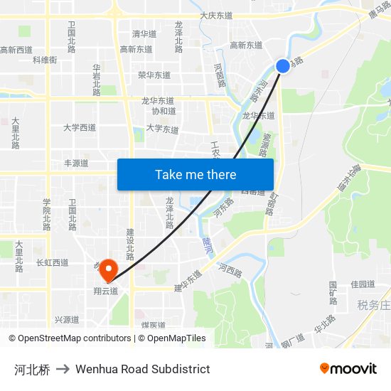 河北桥 to Wenhua Road Subdistrict map