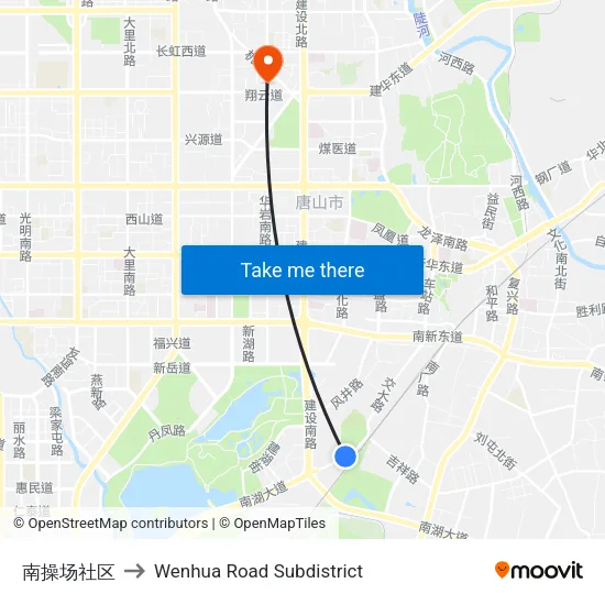 南操场社区 to Wenhua Road Subdistrict map