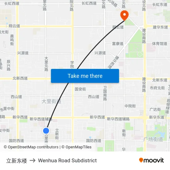 立新东楼 to Wenhua Road Subdistrict map