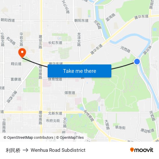 利民桥 to Wenhua Road Subdistrict map