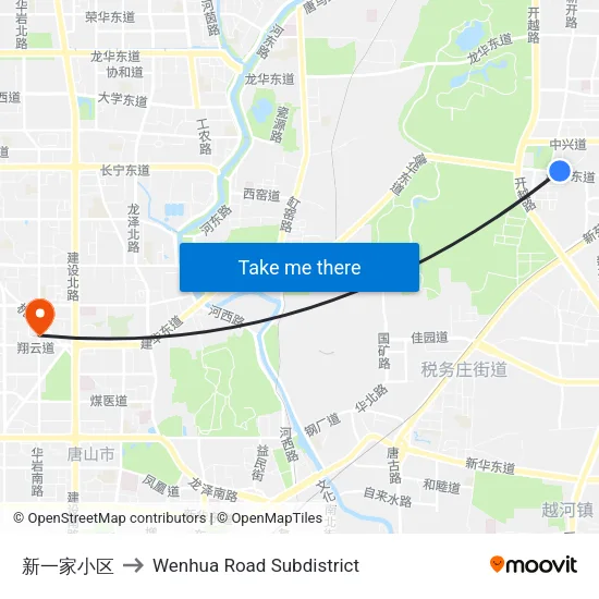 新一家小区 to Wenhua Road Subdistrict map